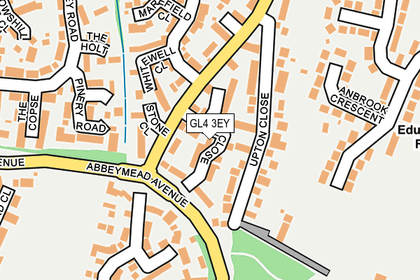 GL4 3EY map - OS OpenMap – Local (Ordnance Survey)