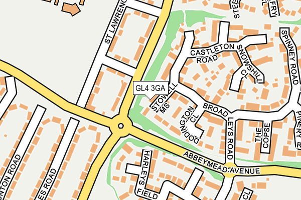 GL4 3GA map - OS OpenMap – Local (Ordnance Survey)