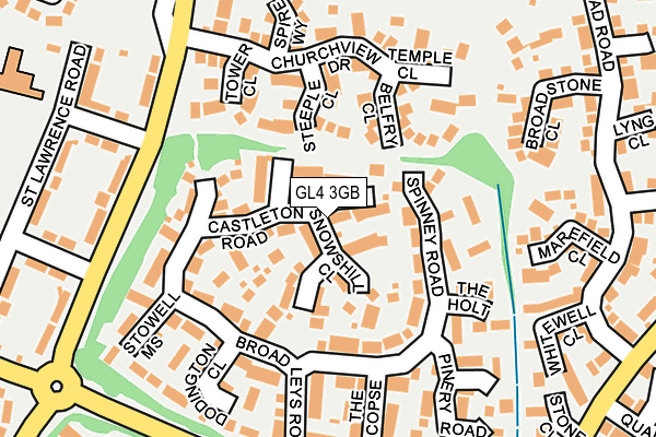 GL4 3GB map - OS OpenMap – Local (Ordnance Survey)