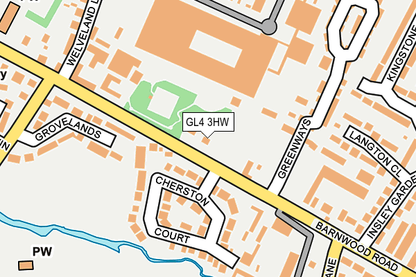 GL4 3HW map - OS OpenMap – Local (Ordnance Survey)