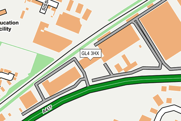 GL4 3HX map - OS OpenMap – Local (Ordnance Survey)