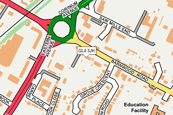 GL4 3JH map - OS OpenMap – Local (Ordnance Survey)