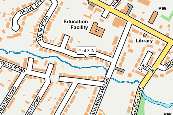 GL4 3JN map - OS OpenMap – Local (Ordnance Survey)