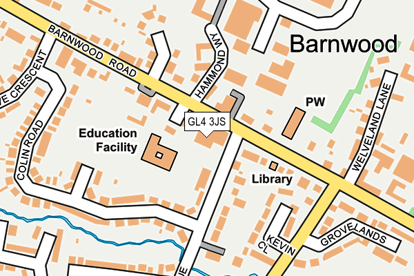 GL4 3JS map - OS OpenMap – Local (Ordnance Survey)