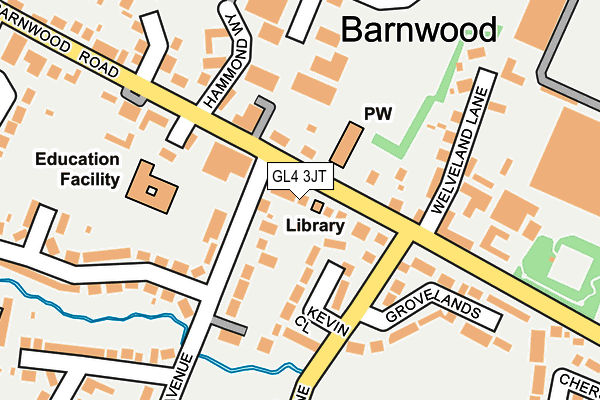 GL4 3JT map - OS OpenMap – Local (Ordnance Survey)