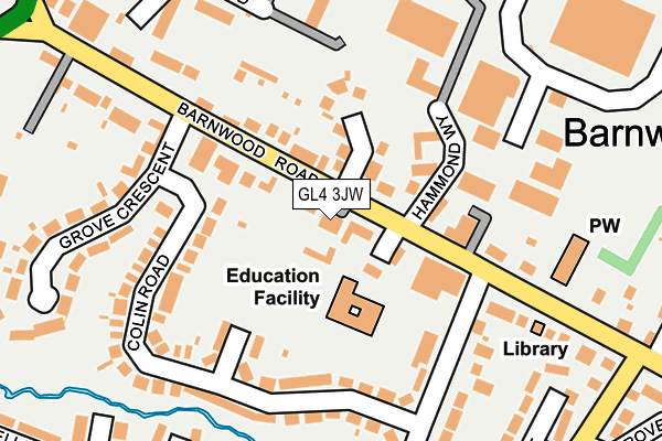 GL4 3JW map - OS OpenMap – Local (Ordnance Survey)