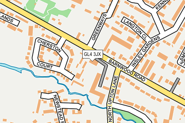 GL4 3JX map - OS OpenMap – Local (Ordnance Survey)