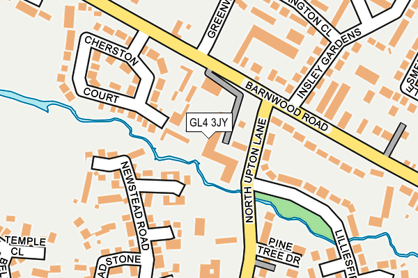 GL4 3JY map - OS OpenMap – Local (Ordnance Survey)