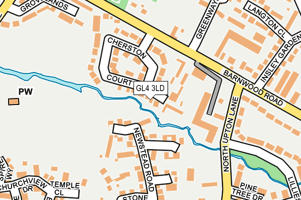 GL4 3LD map - OS OpenMap – Local (Ordnance Survey)