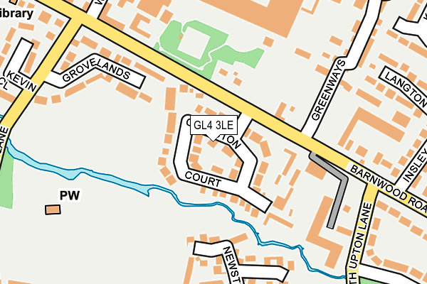 GL4 3LE map - OS OpenMap – Local (Ordnance Survey)