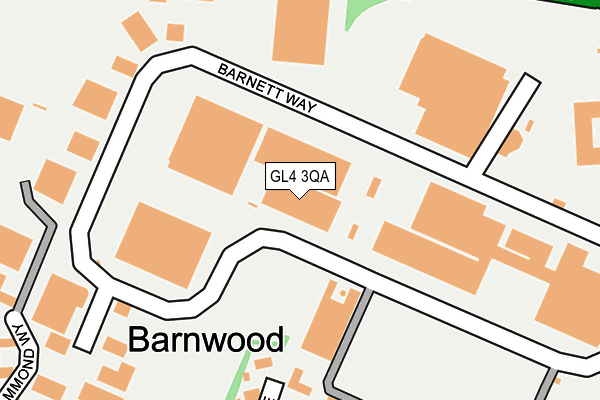 GL4 3QA map - OS OpenMap – Local (Ordnance Survey)