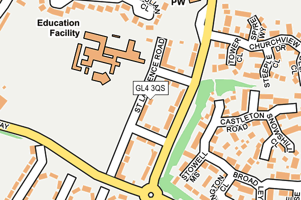 GL4 3QS map - OS OpenMap – Local (Ordnance Survey)