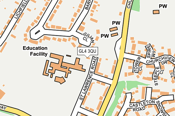 GL4 3QU map - OS OpenMap – Local (Ordnance Survey)