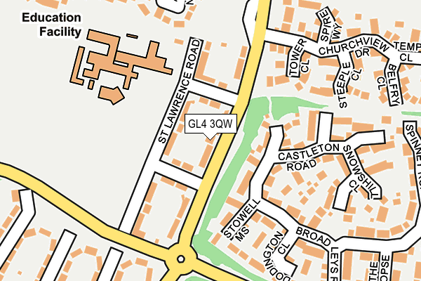 GL4 3QW map - OS OpenMap – Local (Ordnance Survey)