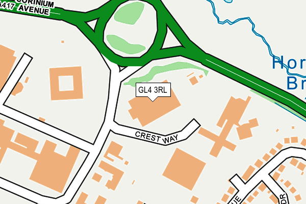 GL4 3RL map - OS OpenMap – Local (Ordnance Survey)