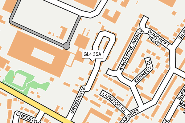 GL4 3SA map - OS OpenMap – Local (Ordnance Survey)