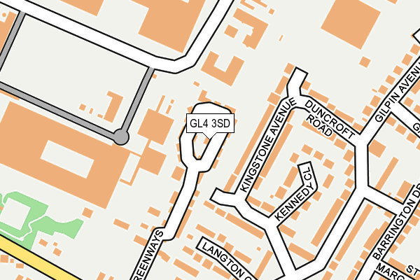 GL4 3SD map - OS OpenMap – Local (Ordnance Survey)