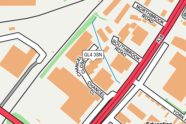 GL4 3SN map - OS OpenMap – Local (Ordnance Survey)