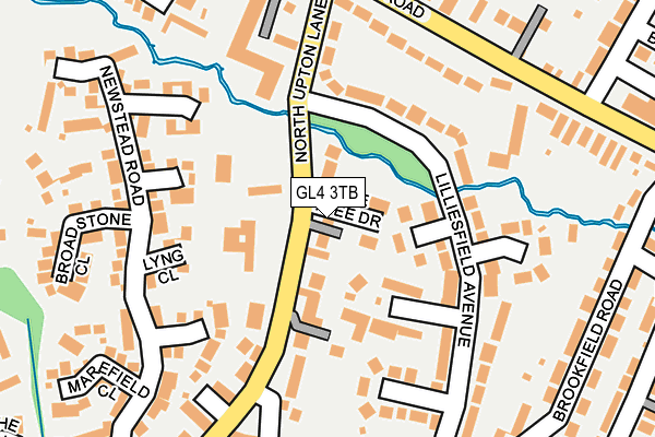 GL4 3TB map - OS OpenMap – Local (Ordnance Survey)