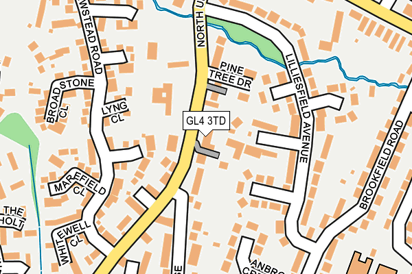 GL4 3TD map - OS OpenMap – Local (Ordnance Survey)