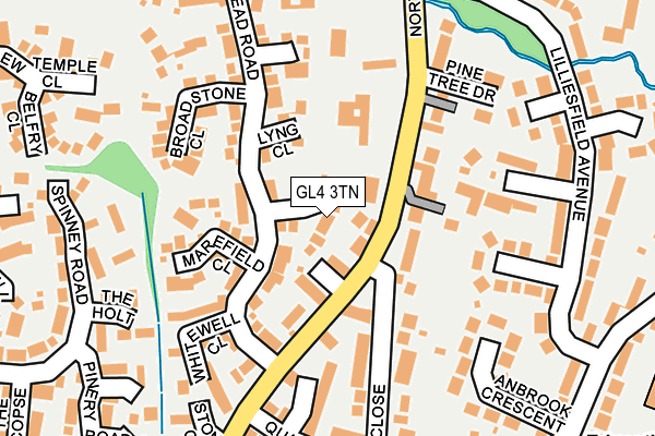GL4 3TN map - OS OpenMap – Local (Ordnance Survey)
