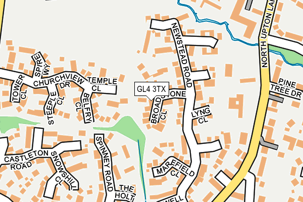GL4 3TX map - OS OpenMap – Local (Ordnance Survey)