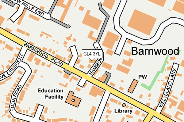 GL4 3YL map - OS OpenMap – Local (Ordnance Survey)