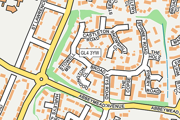 GL4 3YW map - OS OpenMap – Local (Ordnance Survey)