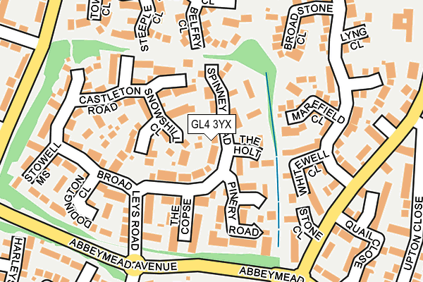 GL4 3YX map - OS OpenMap – Local (Ordnance Survey)