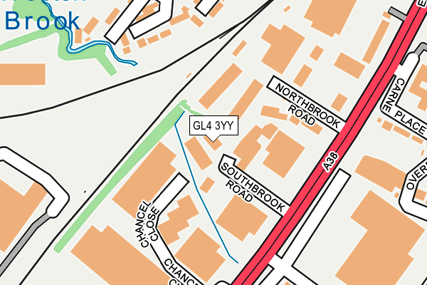 GL4 3YY map - OS OpenMap – Local (Ordnance Survey)