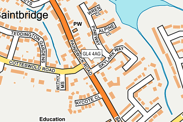 GL4 4AG map - OS OpenMap – Local (Ordnance Survey)