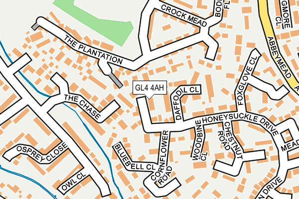 GL4 4AH map - OS OpenMap – Local (Ordnance Survey)