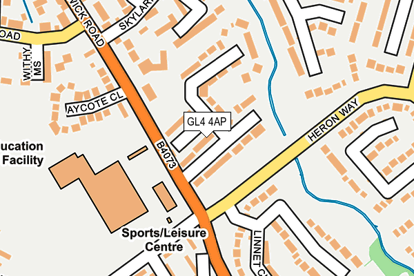 GL4 4AP map - OS OpenMap – Local (Ordnance Survey)