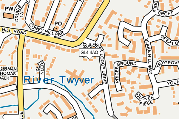 GL4 4AQ map - OS OpenMap – Local (Ordnance Survey)