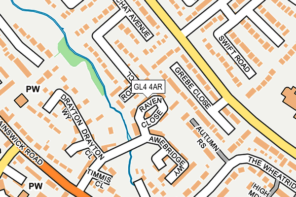 GL4 4AR map - OS OpenMap – Local (Ordnance Survey)