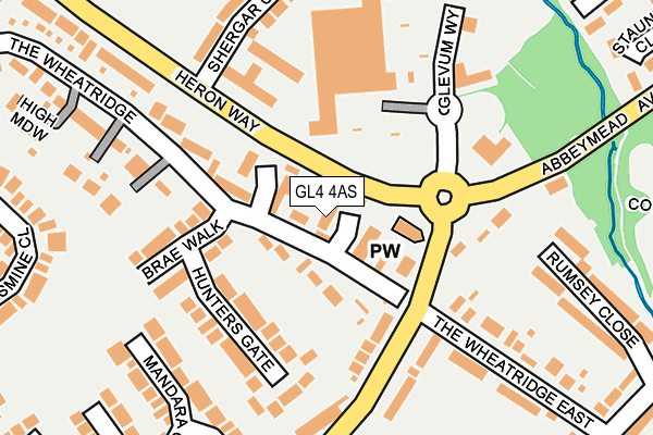 GL4 4AS map - OS OpenMap – Local (Ordnance Survey)