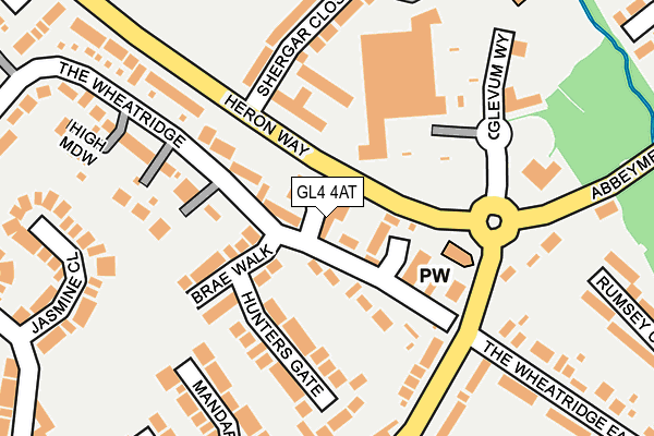 GL4 4AT map - OS OpenMap – Local (Ordnance Survey)