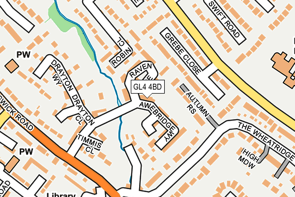 GL4 4BD map - OS OpenMap – Local (Ordnance Survey)