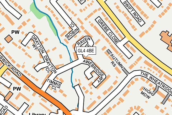 GL4 4BE map - OS OpenMap – Local (Ordnance Survey)