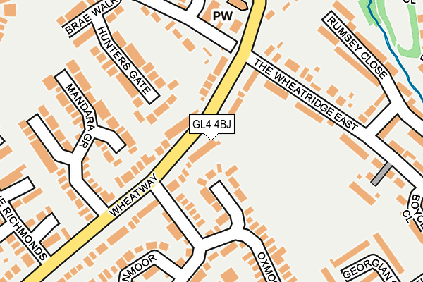 GL4 4BJ map - OS OpenMap – Local (Ordnance Survey)