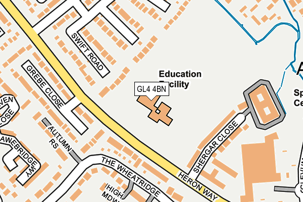 GL4 4BN map - OS OpenMap – Local (Ordnance Survey)