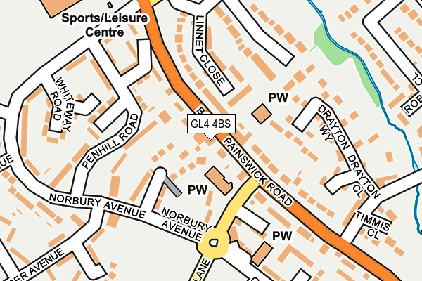 GL4 4BS map - OS OpenMap – Local (Ordnance Survey)