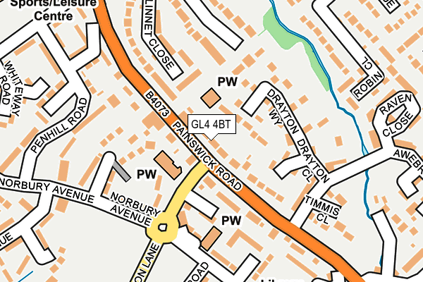 GL4 4BT map - OS OpenMap – Local (Ordnance Survey)