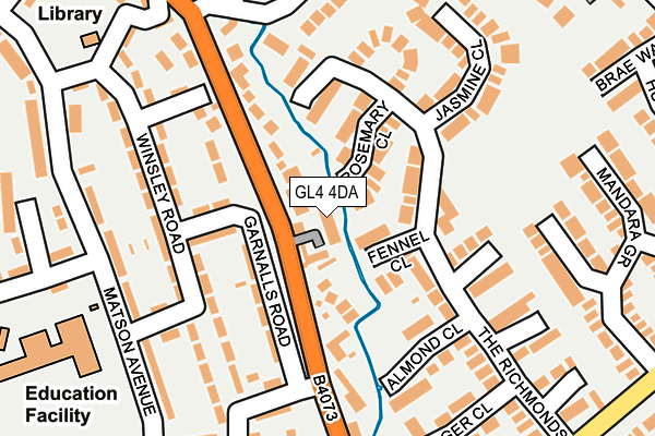 GL4 4DA map - OS OpenMap – Local (Ordnance Survey)