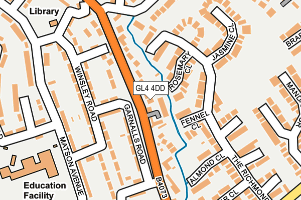 GL4 4DD map - OS OpenMap – Local (Ordnance Survey)