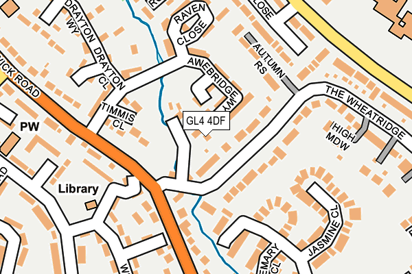 GL4 4DF map - OS OpenMap – Local (Ordnance Survey)