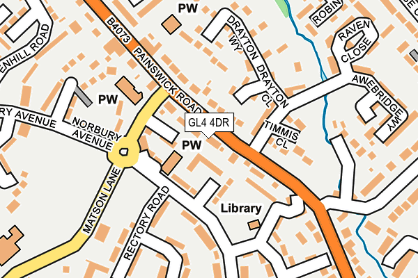 GL4 4DR map - OS OpenMap – Local (Ordnance Survey)
