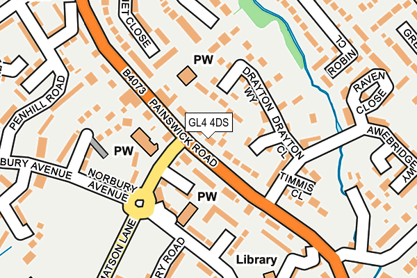 GL4 4DS map - OS OpenMap – Local (Ordnance Survey)