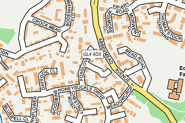 GL4 4DX map - OS OpenMap – Local (Ordnance Survey)