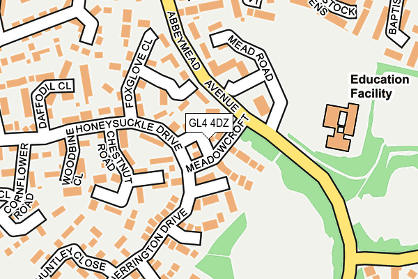 GL4 4DZ map - OS OpenMap – Local (Ordnance Survey)